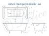 Чугунная ванна Delice Prestige 175x75 с ножками, с антискользящим покрытием фото 8
