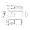 Раковина Uperwood Cosmos Quartz RCosmos Quartz120LU над стиральной машиной, левая, уголь, 120x48 фото 2