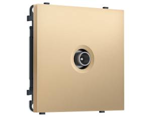 Комплект механизма TV розетки проходной Ambrella Volt Sigma MS893030 золото мягкое касание