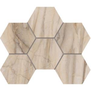 Мозаика Estima Bernini 67338 Mosaic/BR01_NS/25x28,5/Hexagon Hexagon Pearl неполированная 25x28.5