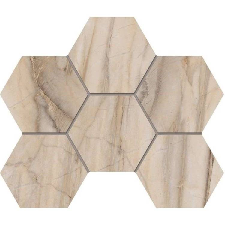 Мозаика Estima Bernini 67338 Mosaic/BR01_NS/25x28,5/Hexagon Hexagon Pearl неполированная 25x28.5