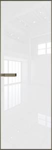 Межкомнатная дверь Profil Doors 1 AGN цвет профиля Шампань, стекло безопасное 4 мм lacobel белый лак 700x2000
