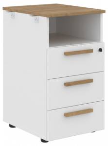 Тумбочка Skyland Forta 00-07105421 Белый/Дуб Гамильтон