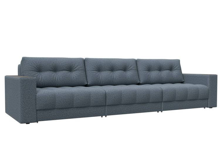 Прямой диван Лига Диванов Лига-049 НПБ Лонг 128449 NESS 12 серый, с декором