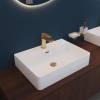 Смеситель для раковины Aqueduto Linha LIN0250 Шлифованное золото фото 3