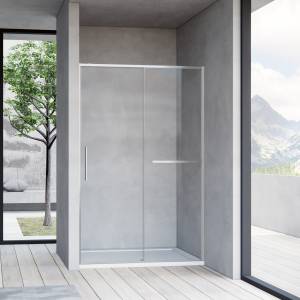 Душевая дверь в нишу Vincea Slim Soft VDS-1SS120CLBN профиль брашированный никель, стекло прозрачное, 120x200