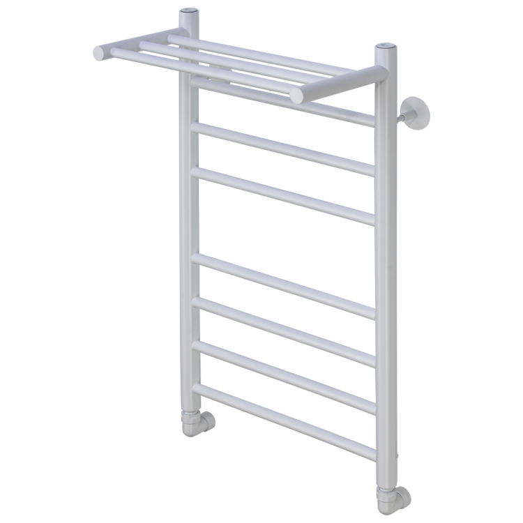 Полотенцесушитель водяной Comfysan Luce 013615 W-8 80/40 с полкой, белый матовый