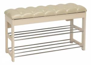 Банкетка-стеллаж для обуви Leset Грейс 2100897000003 Белый Oregon perlamutr 106