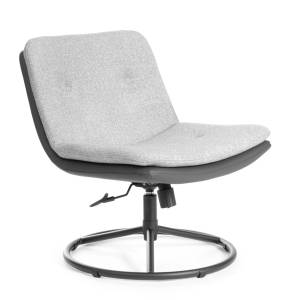 Кресло Tetchair Oslo 25480 VT shape silver, графит велюр, букле, экокожа