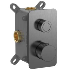 Термостатический смеситель AQUAme AQM8810GM с регулировкой напора, с внутренней частью, металл