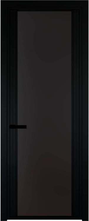 Межкомнатная дверь Profil Doors 2 AGP цвет профиля Черный, стекло безопасное 6 мм монохром черный 700x2000
