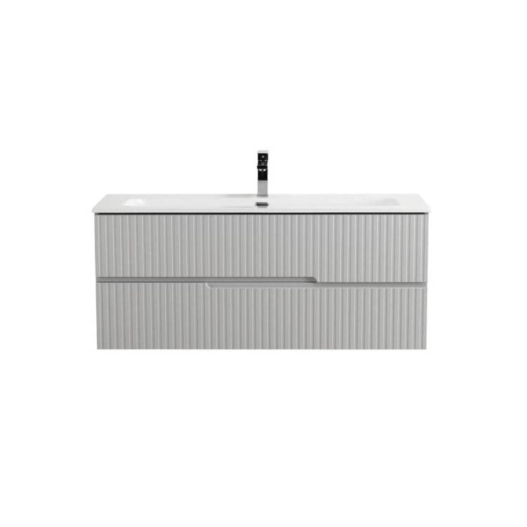Тумба с раковиной Cezares Duet-N 120 серый жемчужный, раковина CZR-8073-120