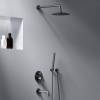 Душевой комплект Damixa Scandinavian Pure 936510300 встраиваемый, со смесителем и изливом, черный фото 3