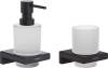 Набор Hansgrohe AddStoris Стакан 41749670 + Дозатор 41745670, матовый черный