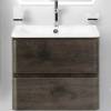 Тумба с раковиной Belbagno Albano ALBANO-600-2C-SO-RNG 60x45x50 Rovere Nature Grigio подвесная с двумя выкатными ящиками