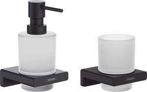 Набор Hansgrohe AddStoris Стакан 41749670 + Дозатор 41745670, матовый черный