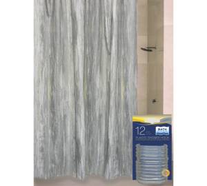 Штора для ванной Bath Plus Nordic2 akch1851 с кольцами, 180x200, серый