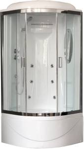 Душевая кабина Royal Bath RB 90BK2-T-CH с высоким поддоном, с сиденьем