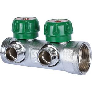 Коллектор регулирующий Stout хромированный 1/2x1, 2 выхода (SMB-6850-011202)