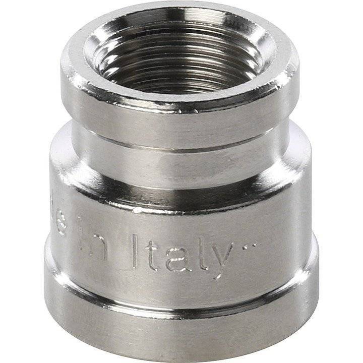 Муфта Stout переходная, никелированная латунь, внутренняя резьба 1 1/4X1/2