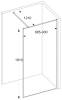 Душевая перегородка Cerutti Spa STRIP T90 профиль черный, стекло гофрированное, 90x120x190 фото 3