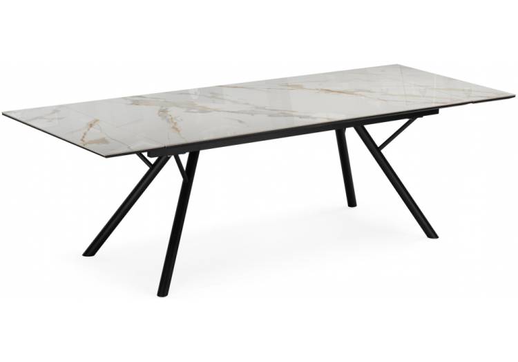 Стол Woodville Либерти 621190 золото, черный кварц, черный 180(240)x90x77