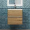 Тумба под раковину Uperwood Barsa 2937205252 подвесная, черная, дуб сонома, 50 см фото 4