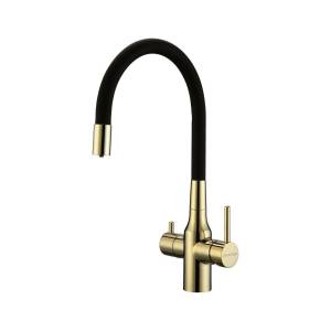 Смеситель для кухни Paulmark Salix Sa213419-G золотой