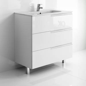 Тумба с раковиной Roca Victoria Nord Ice Edition 80 белая глянцевая