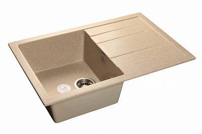Мойка кухонная GranFest Quadro GF-Q--780L чаша с крылом 780x500 мм песок