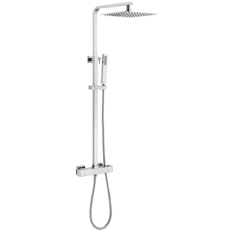 Душевая стойка Abber Daheim AF8260L с термостатом без излива, хром