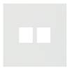 Лицевая панель для двойной информационной розетки Rikett 35442 MW белый сатин