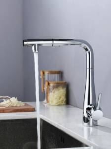 Смеситель для кухни AQUAme Cucina AQM9902CR с выдвижным изливом, хром