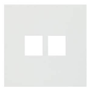 Лицевая панель для двойной информационной розетки Rikett 35442 MW белый сатин