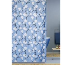 Штора для ванной Bath Plus Magnolia Blue ch1179/2 180x180, белый, голубой