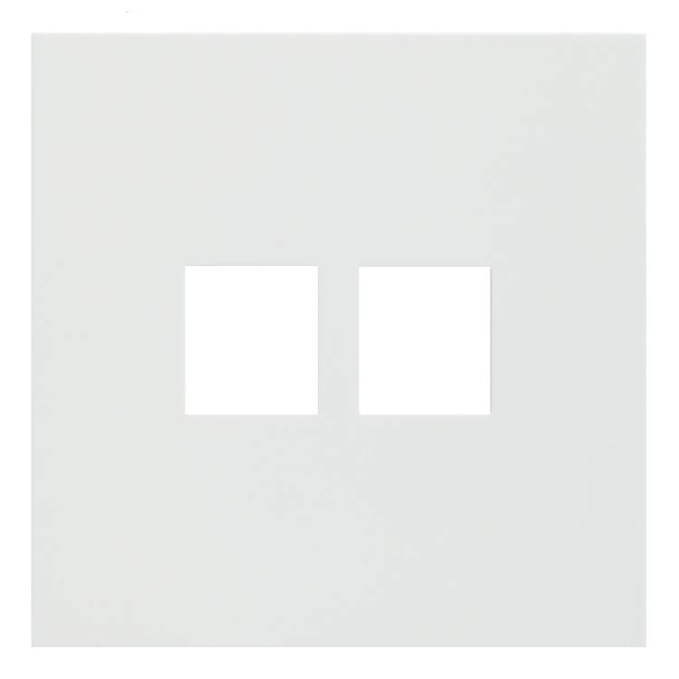 Лицевая панель для двойной информационной розетки Rikett 35442 MW белый сатин