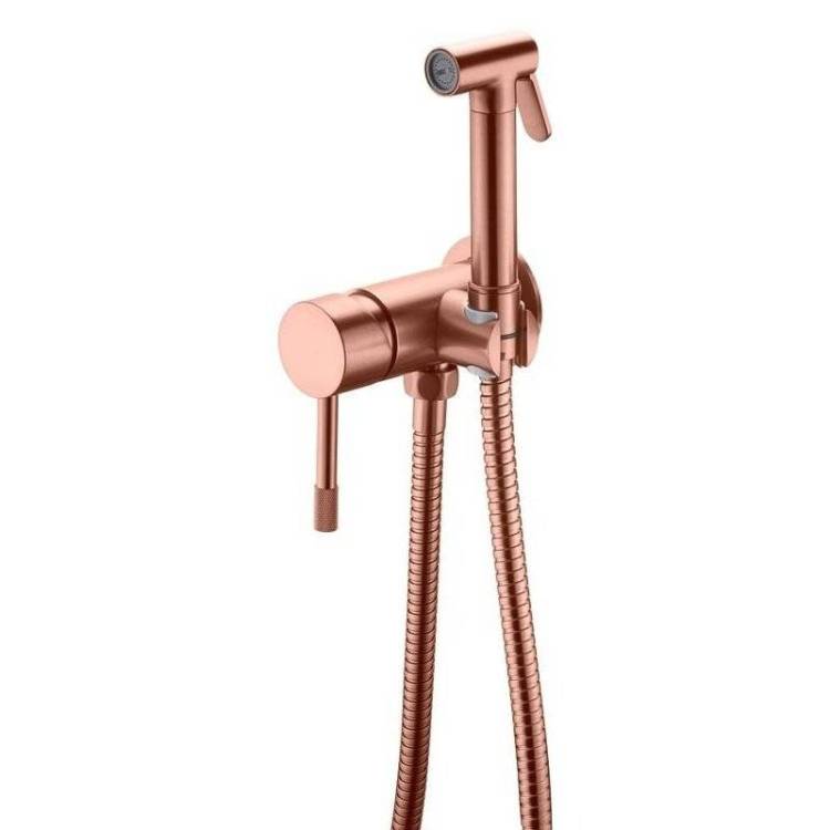 Гигиенический душ Boheme Uno 467-CB Copper Brushed, со смесителем, с внутренней частью