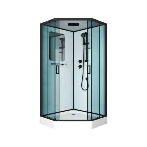 Душевая кабина Niagara Premium NG-6902-01D BLACK 100x100x220 черная, с низким поддоном