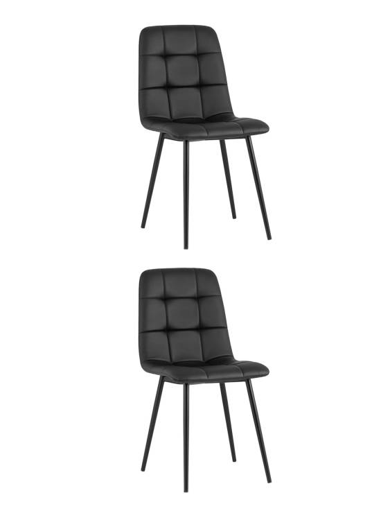 Набор из 2 стульев Stool Group Oliver fb-oliver-eco-black X2 черный, экокожа