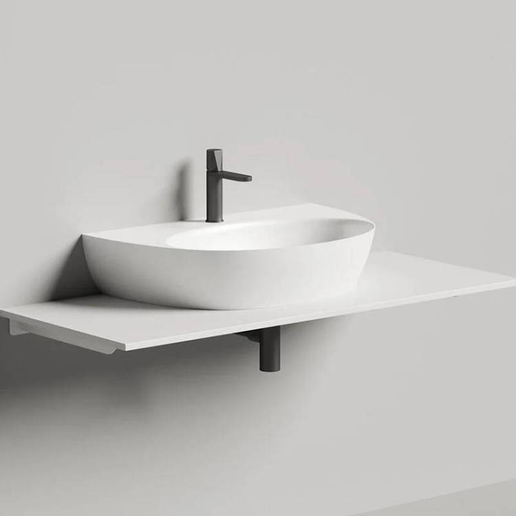 Раковина Salini Alda 140313G WALL 03 S-Sense 70 см, белая глянцевая