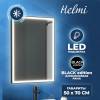 Зеркало Teymi Helmi Black Edition T20302 с подсветкой, 50x70 фото 2