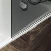 Шторка на ванну MaybahGlass MGV-785-5 70x140, поворотная, стекло графит 6 мм, профиль хром матовый, с полотенцедержателем фото 5