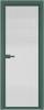 Межкомнатная дверь Profil Doors 1 AV цвет профиля Зеленый воск, стекло безопасное 6 мм мору осветленное 600x2000