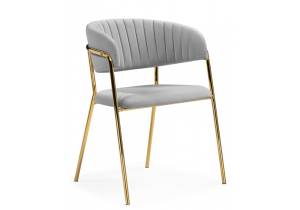 Стул на металлокаркасе Woodville Kamelia 15947 Светло-серый / золотой