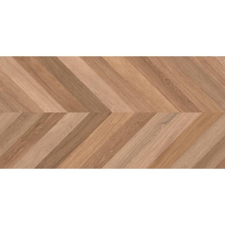 Керамогранит Laparet Wood Canarium Chevron M Темно-Бежевый Матовый Карвинг 60x120