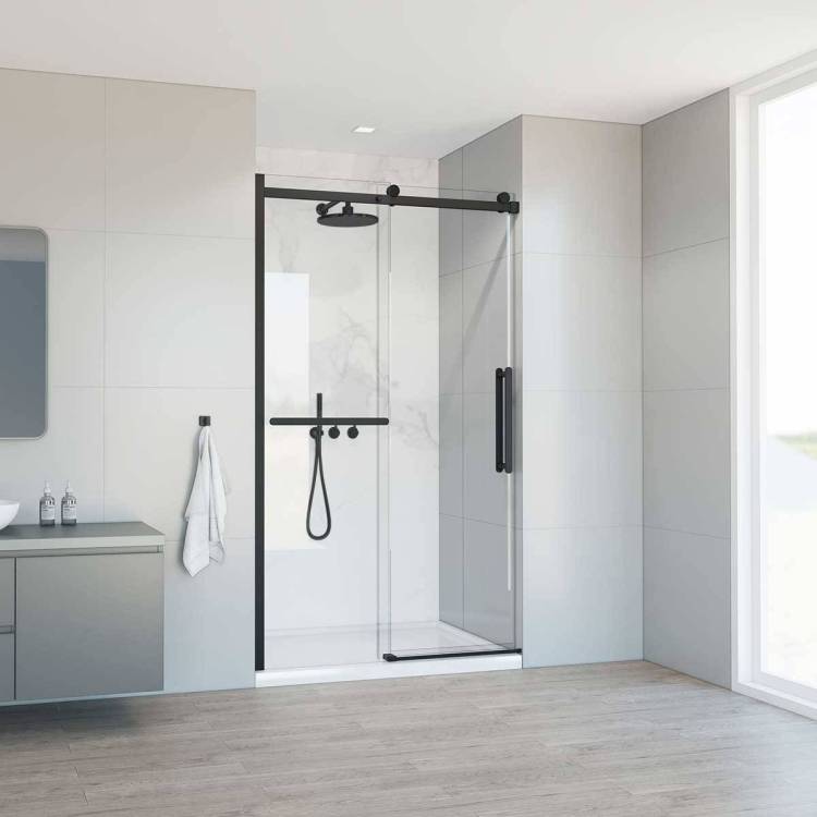 Душевая дверь Vincea Como Soft VDS-1CS120CLB 1200, черный, стекло прозрачное