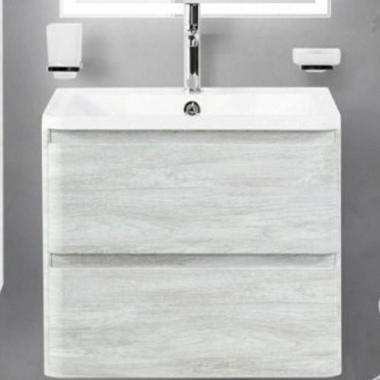 Тумба с раковиной Belbagno Albano ALBANO-600-2C-SO-RVB 60x45x50 Rovere Vintage Bianco подвесная с двумя выкатными ящиками