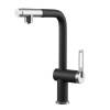 Смеситель для кухни Granula GR-8169 черный, с выдвижным изливом
