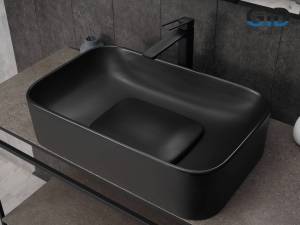 Раковина Gid Geométrico Bm9598 53365 черная матовая, 61x38x15