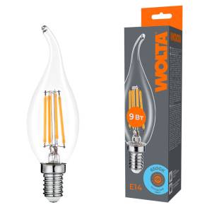 Светодиодная лампа Wolta Filament WF-CT35-9W6KE14